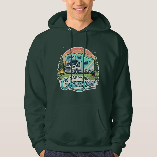 Happy Glamper Mens Hoodie (Vorderseite)