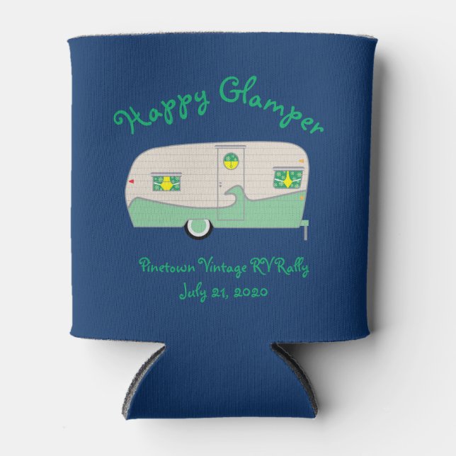 Happy Glamper Mint GreenVintage Canned Ham Trailer Dosenkühler (Vorderseite)