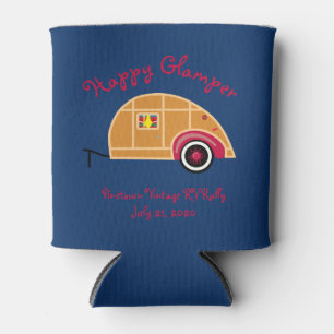 Happy Glamper Woodie Vintag Teardrop Trailer Dosenkühler