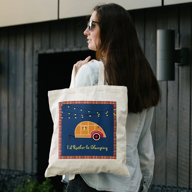 Happy Glamper Woodie Vintag Teardrop Trailer Tragetasche (Von Creator hochgeladen)