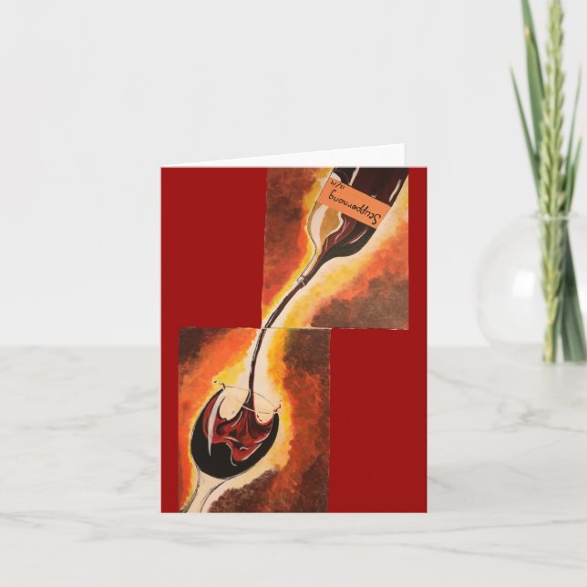 Happy Glass, klein, 4 Zoll x 5,6 Zoll Karte (Vorderseite)