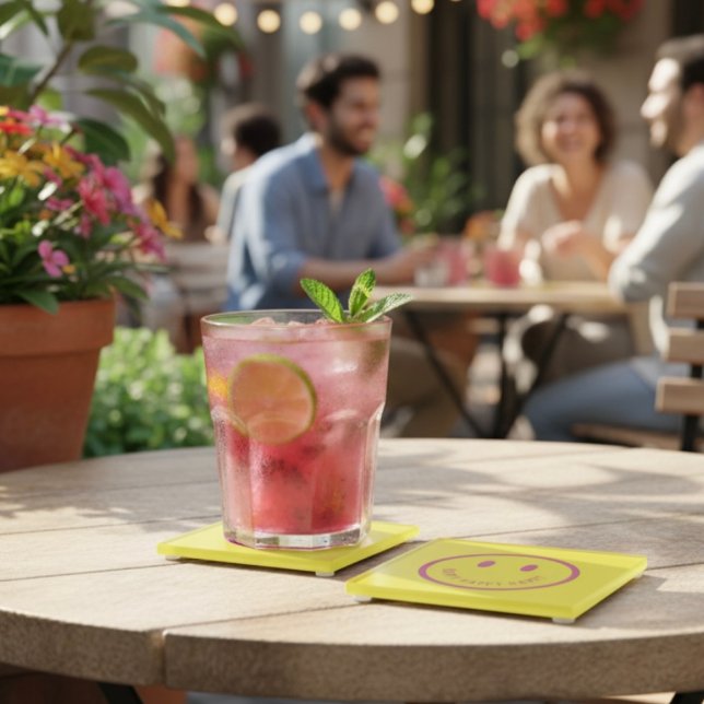 Happy Glass Untersetzer (Von Creator hochgeladen)