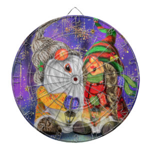 Happy Gnomes Christmas Dart Board Dartscheibe