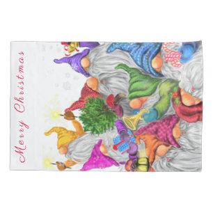 Happy Gnomes Christmas Pillow Case Kissenbezug