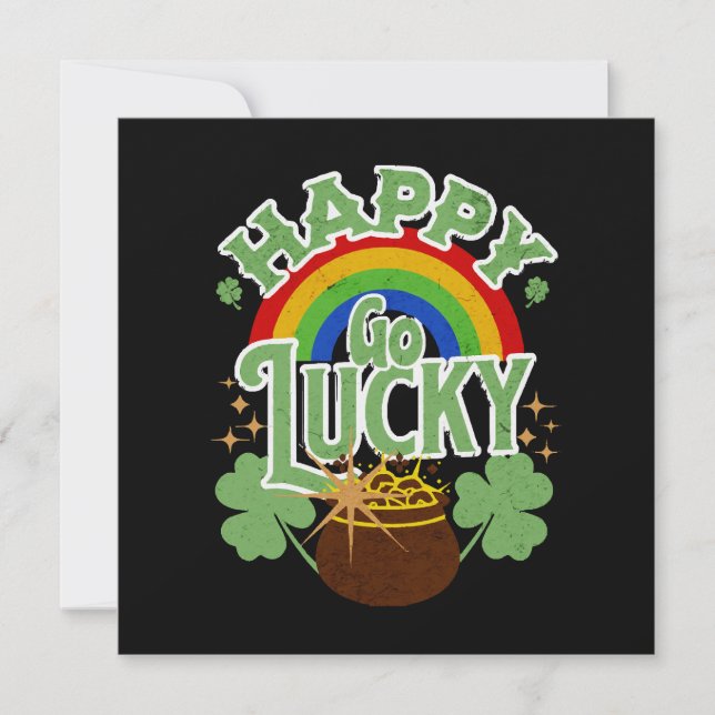 Happy Go Lucky Einladung (Vorderseite)