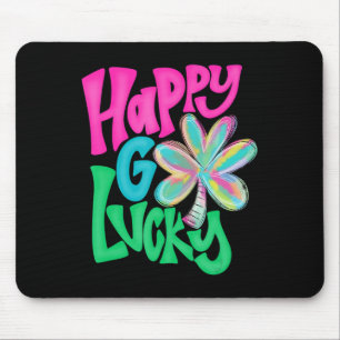 Happy Go Lucky Gefärbte Krawatte Kleeblatt St Patr Mousepad