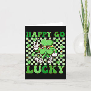 Happy Go Lucky Kleeblatt Irish St Patricks Day Gro Karte