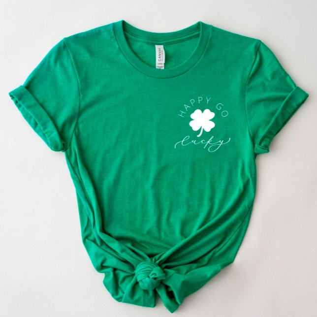 Happy Go Lucky Kleeblatt St. Patrick's Day T-Shirt (Von Creator hochgeladen)