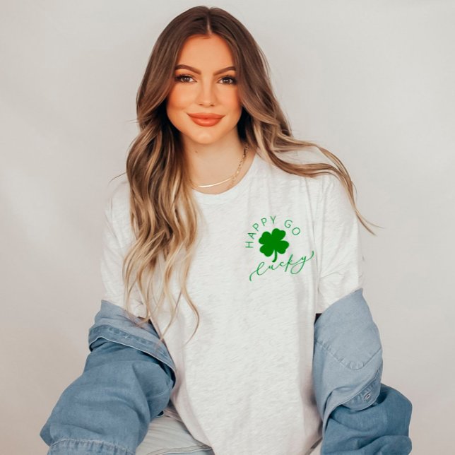 Happy Go Lucky Kleeblatt St. Patrick's Day Unisex T-Shirt (Von Creator hochgeladen)