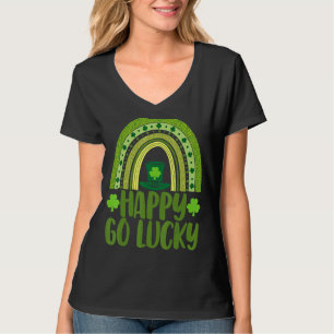 Happy Go Lucky Men St Patrick's Day Rainbow Liebe T-Shirt