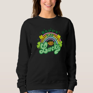 Happy Go Lucky Rainbow Irish Kleeblatt C St Patric Sweatshirt