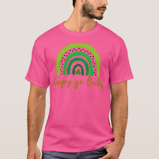 Happy Go Lucky Retro St Patricks Day, Funny St Pat T-Shirt