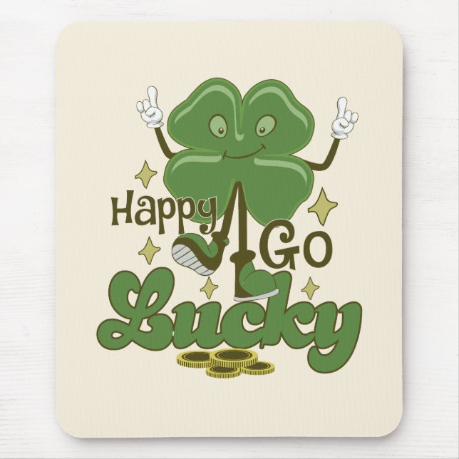 Happy Go Lucky St. Patrick's Day Mousepad (Vorne)