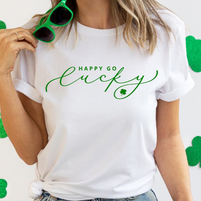 Happy Go Lucky St. Patrick's Day Niedliches grünes T-Shirt (Von Creator hochgeladen)