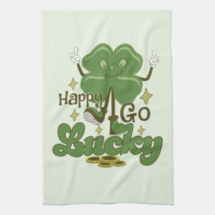 Happy Go Lucky St. Patricks Geschirrtuch