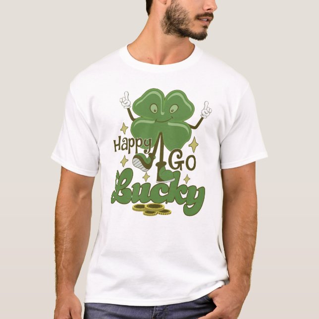 Happy Go Lucky St. Patricks T-Shirt (Vorderseite)