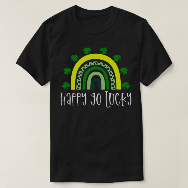 Happy Go Lucky St Pattys Patricks Day Party Kinder T-Shirt (Design vorne)