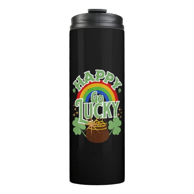Happy Go Lucky Thermosbecher (Vorderseite)