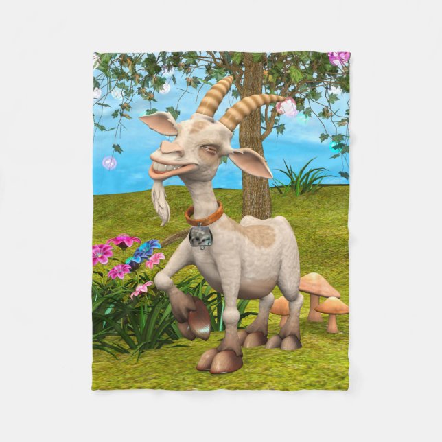 Happy Goat Fleecedecke (Vorderseite)