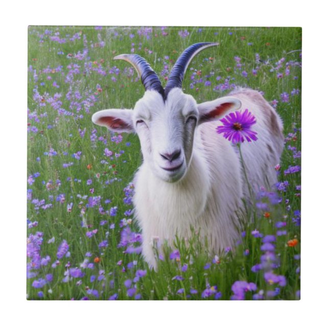 Happy Goat Fliese (Vorderseite)
