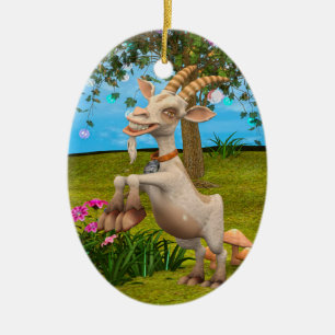 Happy Goat Keramikornament