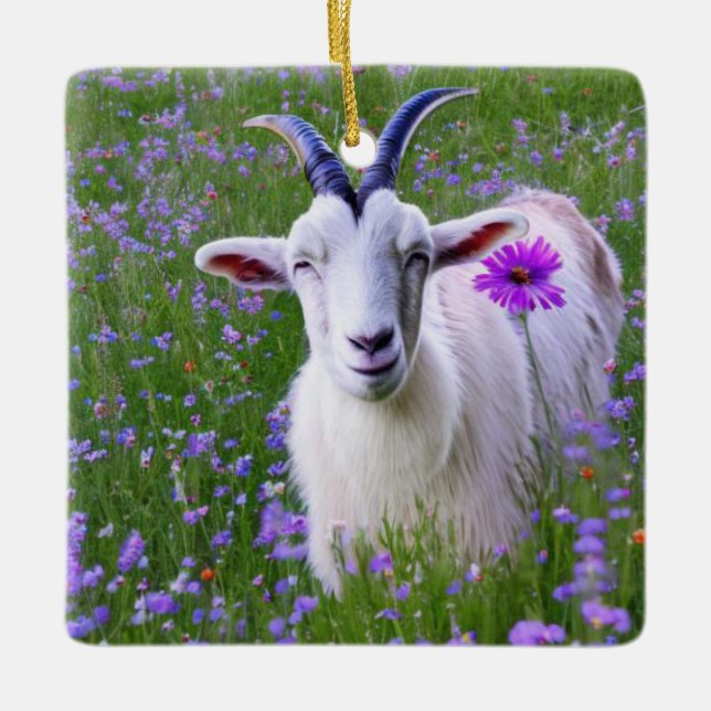 Happy Goat Keramikornament (Vorderseite)