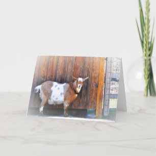 Happy Goat Note Card Karte