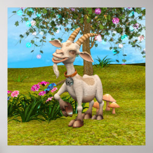 Happy Goat Poster