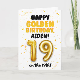 Happy Golden Birthday, 19th Birthday Card  Karte