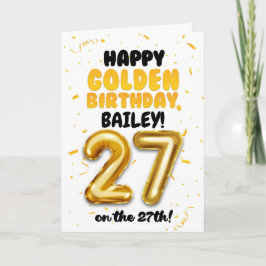 Happy Golden Birthday, 27th Birthday Card  Karte