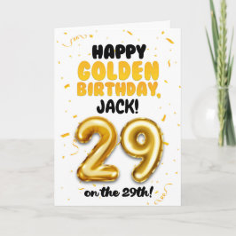 Happy Golden Birthday, 29th Birthday Card  Karte