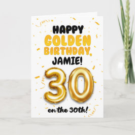 Happy Golden Birthday, 30th Birthday Card  Karte