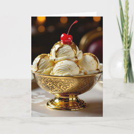 Happy Golden Birthday | Eiscreme Sundae Karte
