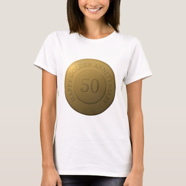 Happy Golden Hochzeitstag T-Shirt (Vorderseite)