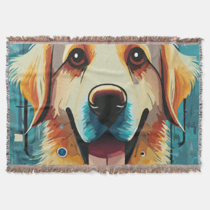Happy Golden Retriever Decke