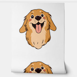 Happy Golden Retriever Dog Lover Puppy Retro Tapete