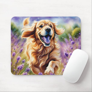 Happy Golden Retriever Mousepad