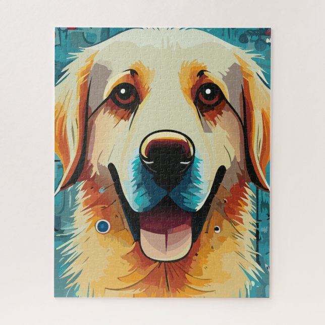 Happy Golden Retriever Puzzle (Vertikal)