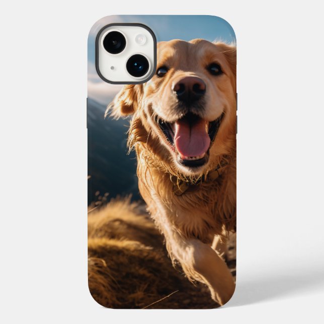 Happy Golden Retriever Running Case-Mate iPhone Hülle (Rückseite)