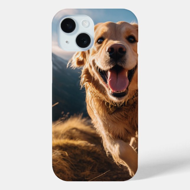 Happy Golden Retriever Running Case-Mate iPhone Hülle (Rückseite)