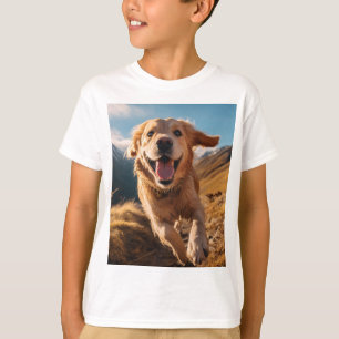 Happy Golden Retriever Running T-Shirt