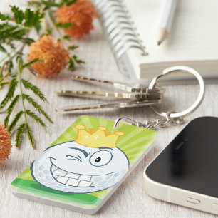 Happy Golf Ball Schlüsselanhänger