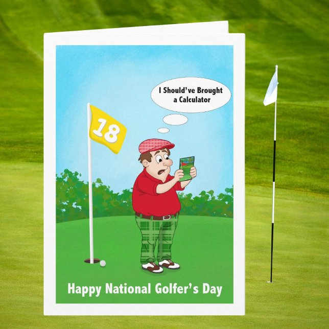 Happy Golfers Day Humor April 10 Karte (Von Creator hochgeladen)