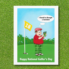 Happy Golfers Day Humor April 10 Postkarte
