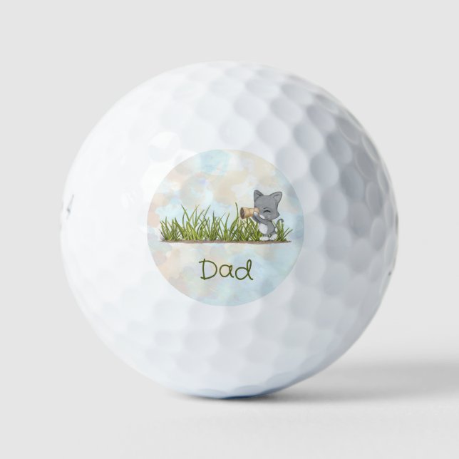 Happy Golfing Vater Der sonnige Vatertag Golfball (Vorderseite)