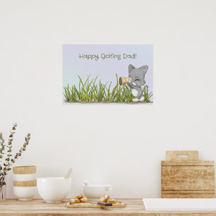 Happy Golfing Vater Der sonnige Vatertag Poster