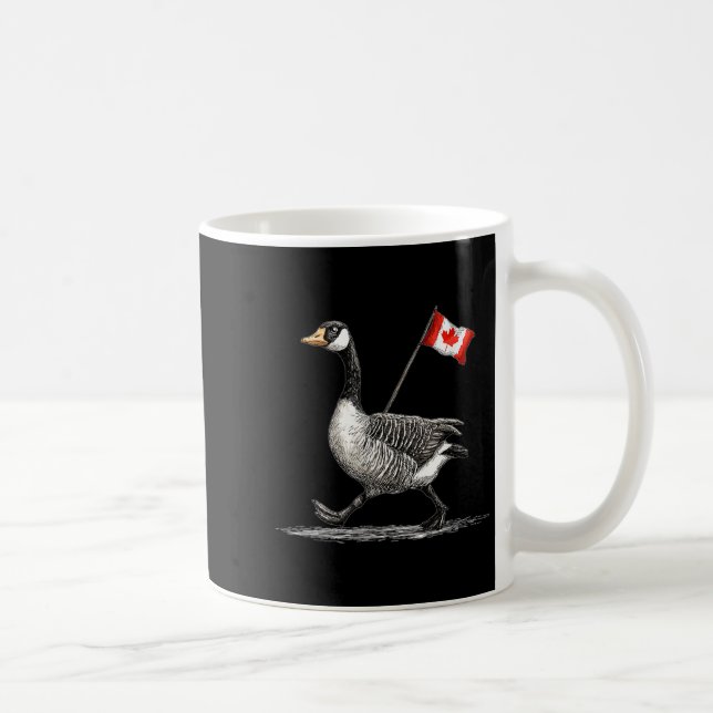 Happy Goose Costume mit kanadischer Flagge Kaffeetasse (Rechts)