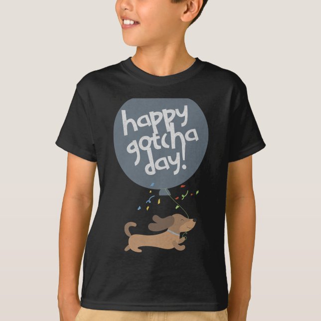 Happy Gotcha Day Dog New Puppy Adoption Birthday C T-Shirt (Vorderseite)