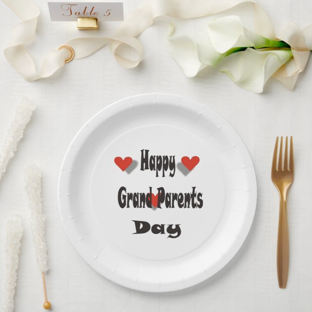 Happy Grand Parents Day Pappteller (Hochzeit)