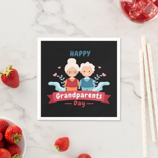 Happy Grandeleltern Day Holiday Serviette (Beispiel)